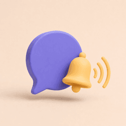 Illustration of a team communication thread with announcements
